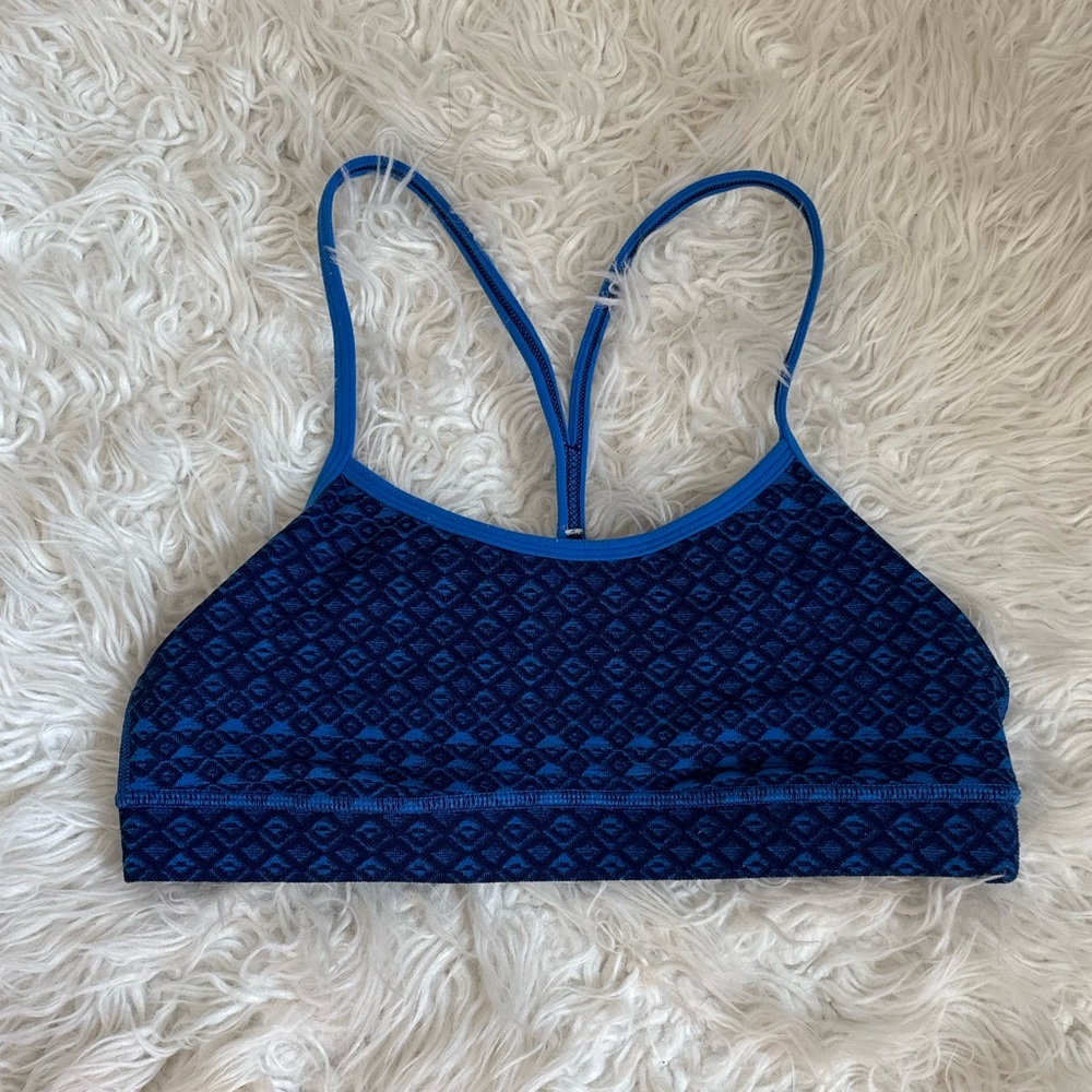 Rare Lululemon Flow Y Triometric Stripe Bra